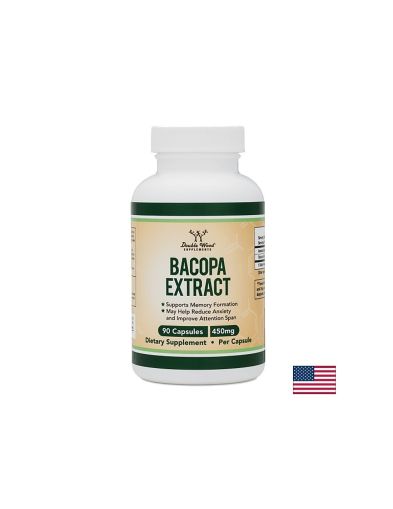 Bacopa extract/ Бакопа мониери, 450 mg, 90 капсули Double Wood