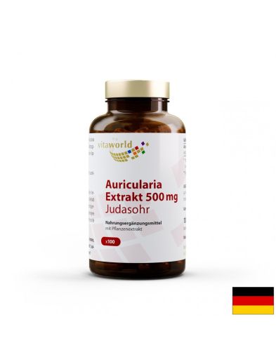 Auricularia (Judasohr) extrakt / Аурикулария (Юдино ухо) 500 mg, 100 капсули