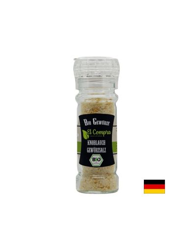 Bio Knoblauch Gewursalz - Био индийска сол с чесън, 65 g El Compra