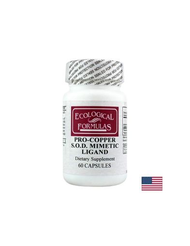 Pro-Copper S.O.D. Mimetic Ligand - Мед С.О.Д Миметичен Лиганд, 60 капсули Ecological Formulas