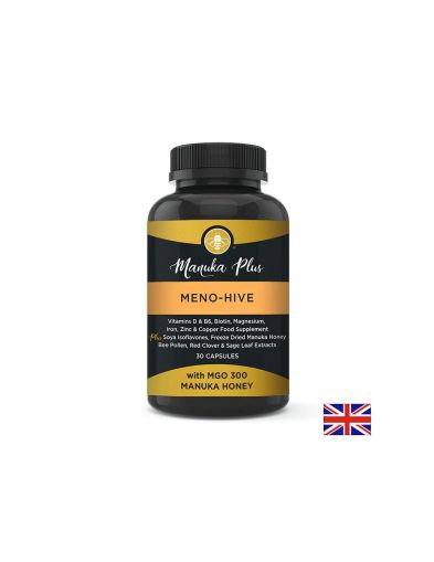 Manuka Plus Meno-Hive with MGO 300 - Manuka Honey – Менопауза формула с мед от манука MGO 300, 30 капсули