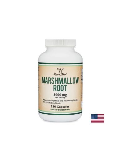 Marshmallow root - Бяла ружа (корен), 210 капсули Double Wood