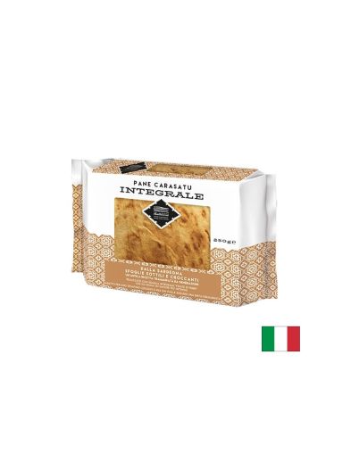 Pane Carasatu Integrale – Тънък хрупкав хляб от Сардиния от пълнозърнеста твърда пшеница, 250 g
