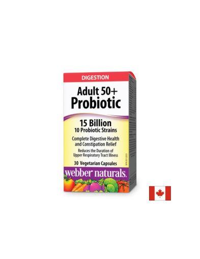 Чревен баланс и добро храносмилане - Пробиотик за възрастни 50+,15 млрд. активни пробиотици, 10 щама, 30 капсули