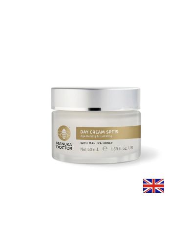 Хидратиращ дневен анти-ейдж крем за лице SPF 15 с мед от манука, 50 ml