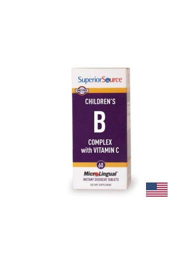 Витамин В-Комплекс+С за деца, 60 сублингвални таблетки Superior Source