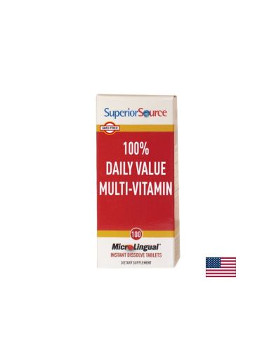 Мултивитамини - 100% Daily Value Multi-Vitamin, 100 сублингвални таблетки Superior Source