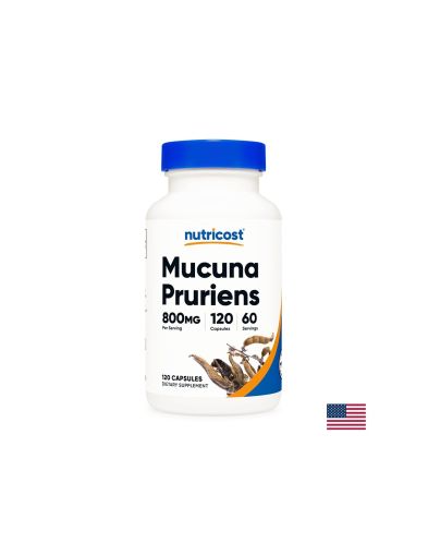 Стрес и безпокойство - Мукуна/ Кадифен боб (Mucuna Pruriens), 400 mg x 120 капсули Nutricost