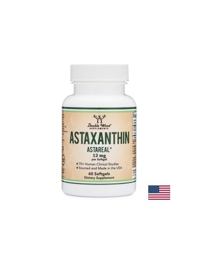 Антиоксидант - Астаксантин (Astaxanthin Astareal), 12 mg х 60 софтгел капсули Double Wood