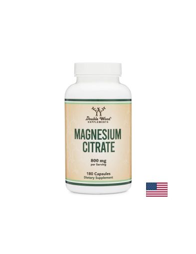 Нервна система и мускулатура - Magnesium Citrate Магнезий (цитрат), 180 капсули Double Wood