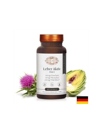 Черен дроб и жлъчен мехур - Детокс формула с билки, витамини и минерали, 60 капсули