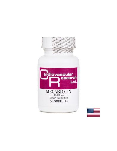 Коса, кожа и нокти - Мега биотин (Витамин В7), 10 000 µg x 50 софтгел капсули