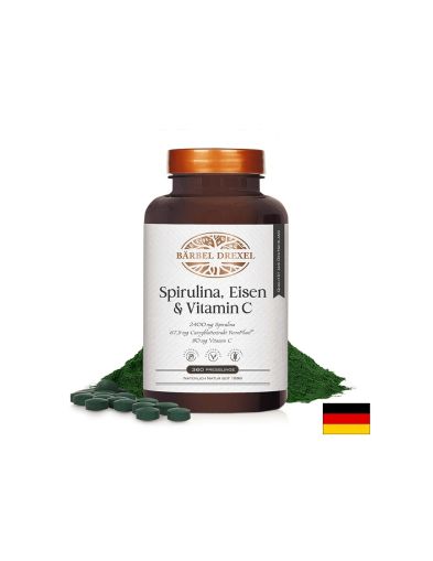 Желязо от спирулина и къри & витамин С от ацерола - Формула срещу анемия и умора, 360 таблетки