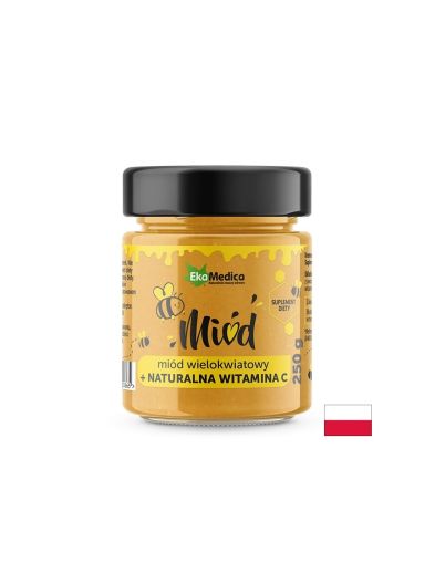Полифлорен многоцветен пчелен мед с натурален витамин С, 250гр EkaMedica