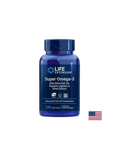 Супер Омега-3 (с лигнан от сусам и екстракт от маслина), 120 софтгел капсули