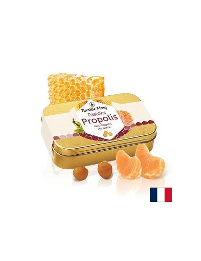 Бонбони за смучене с пчелен мед и прополис, с вкус на мандарина, 60 g