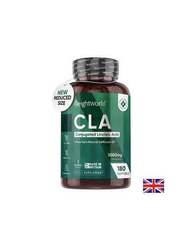 CLA - Конюгирана линолов киселина, 3000 mg x 180 софтгел капсули Weight Worl