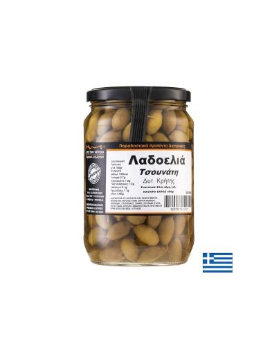 Маслини сорт Tsounati в саламура от западната част на остров Крит, 465 g