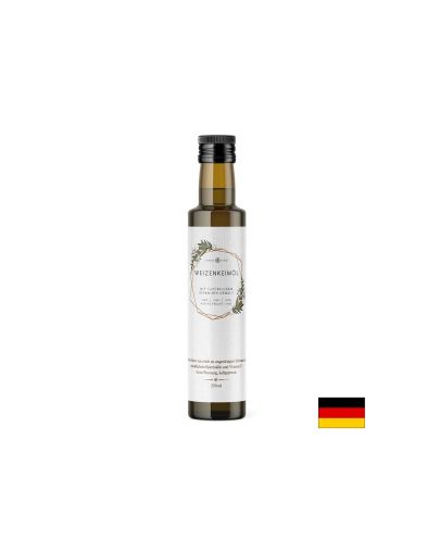 Масло от пшеничен зародиш, студено пресовано, осигурява чист витамин Е, 250 ml