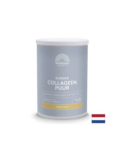 За красива коса, кожа и здрави стави - Говежди колаген тип I, 300 g прах Mattisson Healthstyle