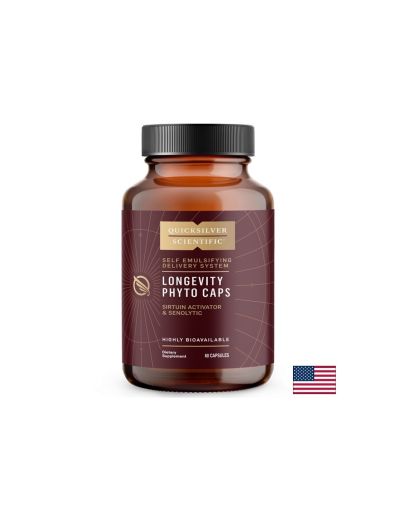 Формула за клетъчно здраве и дълголетие - Longevity - С куркумин, кверцетин, ресвератрол и птеростилбен, 60 капсули