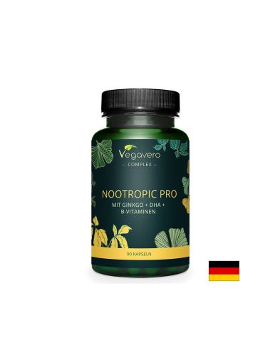 Памет и концентрация - Ноотропик Про с гинко билоба, DHA и витамини В,  90 капсули Vegavero