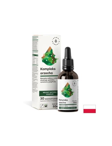 В подкрепа на сърцето, храносмилането и черния дроб - Орехов комплекс, 50 ml капки Aura Herbals