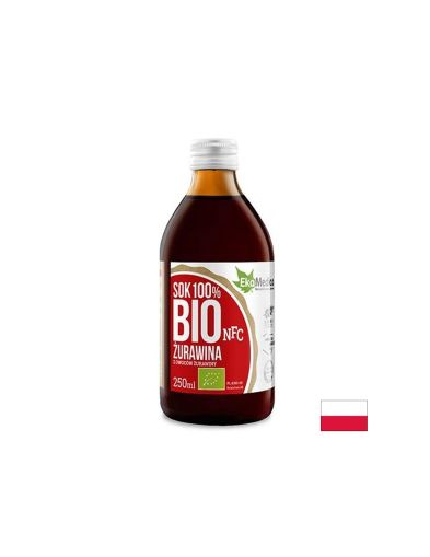 Био сок от червена боровинка с ацерола и натурален витамин С – Уроинфекции, 250 ml, 5 дози