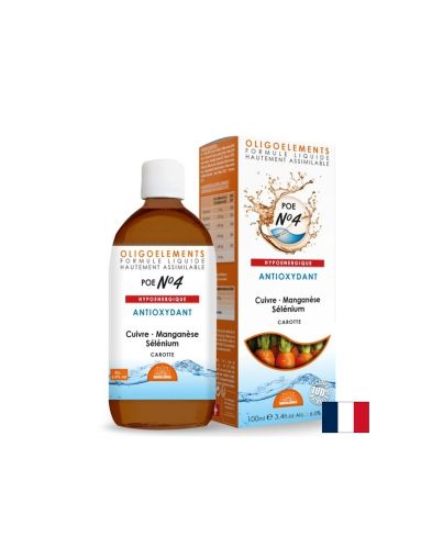 Антиоксидант - Мед, Манган, Селен, Витамин А и Е + екстракт от морков POE N°4, 100 ml Propos’Nature