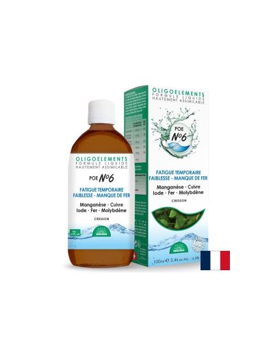 Анемия - Манган, Мед, Йод, Желязо, Молибден с екстракт от Кресон POE N°6, 100 ml Propos’Nature