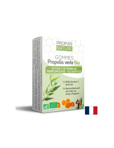 Зелен прополис с масло от Евкалипт, ~40 желирани таблетки Propos’Nature