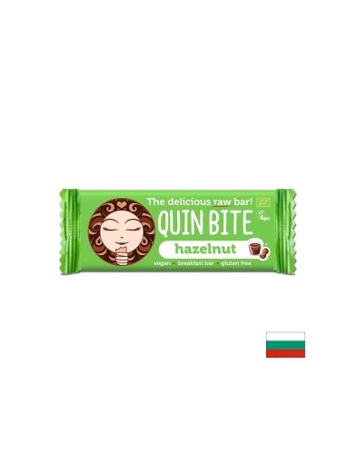 Суров десерт Био QUIN BITE - Лешник, 30 g