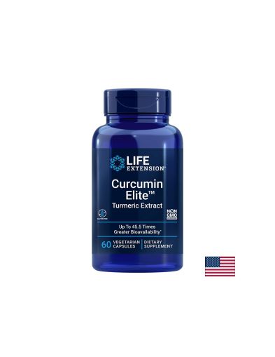 Имунна и сърдечна функция - Куркума екстракт Curcumin Elite ™, 500 mg х 60 капсули