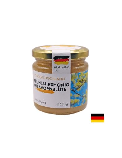 Пчелен мед от пролетни цветя + мед от кленов цвят (Северна Германия), 250 g