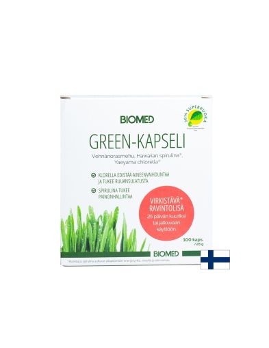 Пшенична трева, хлорела и спирулина – енергия и детокс, 100 капсули