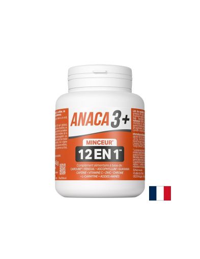 Затлъстяване и повишен апетит - формула Анака3+ - С билки, аминокиселини, кофеин и хром, 120 капсули