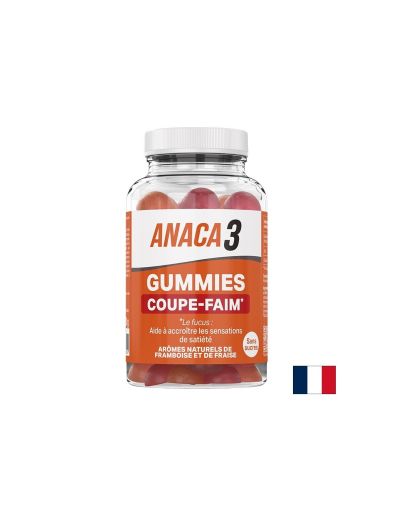 Формула за контрол на апетита Анака3 - С фукус, хром и цинк, 60 желирани таблетки с вкус на ягода и малина