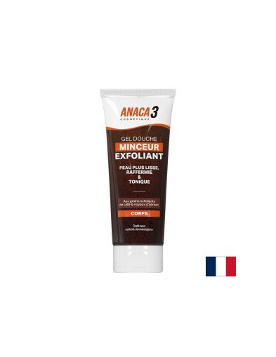 Ексфолиращ душ-гел срещу целулит и стрии Анака3 - С прах от семена на кайсия, 220 ml