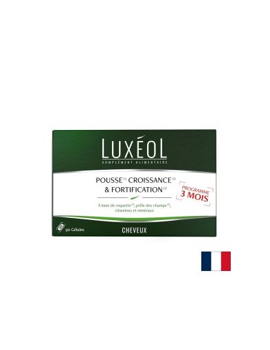 Укрепва космения фоликул и стимулира растежа на косата - Luxéol формула, 90 капсули