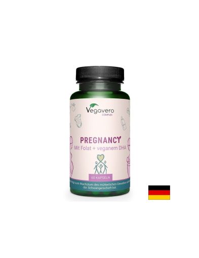 Веган Витамини и Минерали за бременни и кърмещи жени с растителна EPA/ DHA и джинджифил, 60 капсули