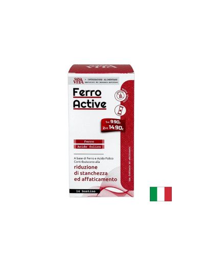 Анемия - ФероАктив SanaVita (желязо + фолиева киселина), 14 сашета с течност