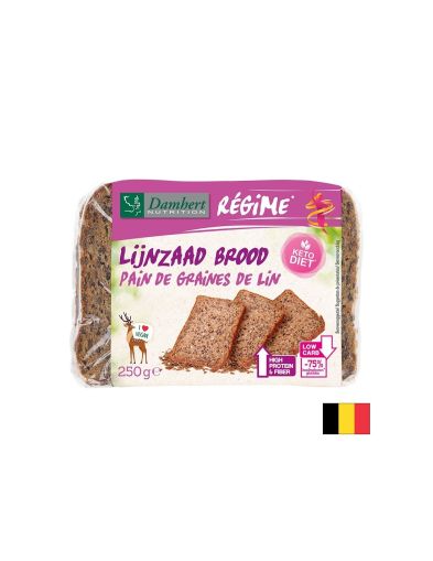 Протеинов (нисковъглехидратен) хляб Régime с ленено семе, 250 g