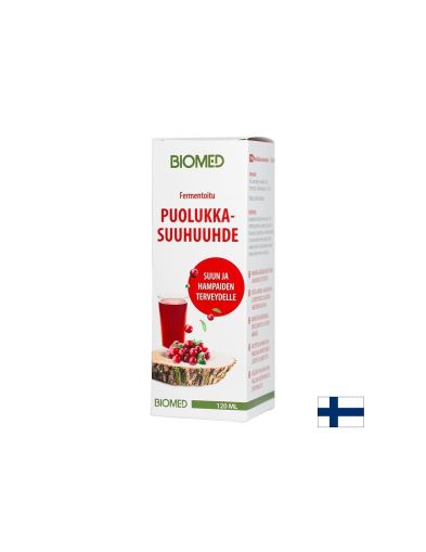 Вода за уста от финландски червени боровинки - Срещу гъбични и бактериални инфекции в устната кухина, 120 ml