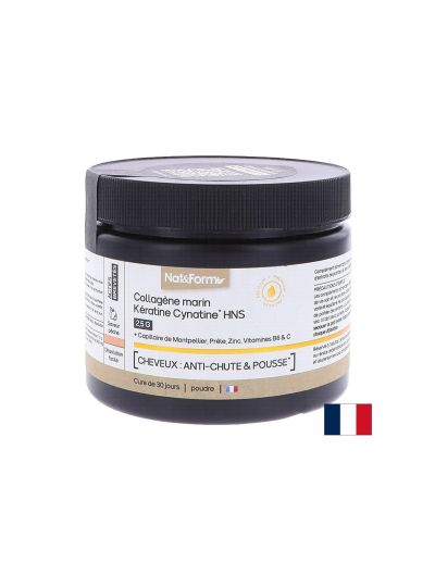 Коса и кожа - Хидролизиран морски колаген + кератин HNS, 120 g прах
