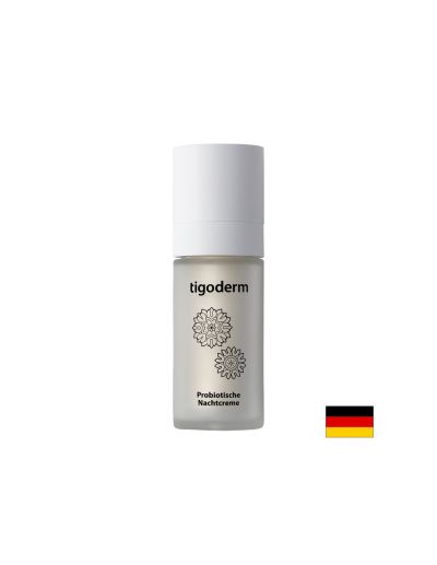 Нощен крем с пробиотичен фермент от Bacillus subtilis Tigoderm - Възстановяване и баланс на кожата през нощта, 30 ml