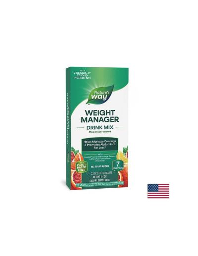 Формула за контрол на апетита, теглото и коремните мазнини - Weight Manager, 7 сашета, с плодов вкус