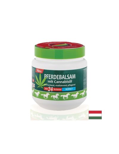Конски балсам с масло от канабис и 24 билкови екстракта – Охлаждащ ефект, 500 ml
