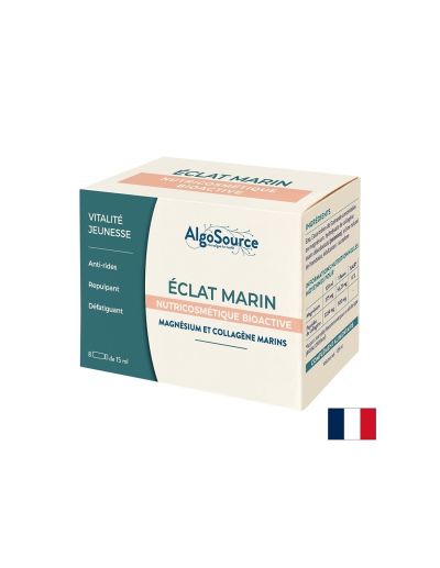 Магнезий + колагенови пептиди – Éclat Marin, за здрави и красиви кожа, коса, нокти и мускули, 8 флакона