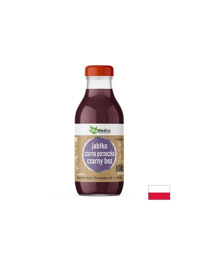 Ябълка + Касис + Черен бъз – Имуностимулант с витамин C, сок 300 ml