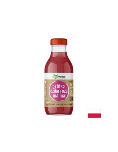 Ябълка + Шипка + Малина + Витамин С – Натурална подкрепа за имунитета, сок 300 ml